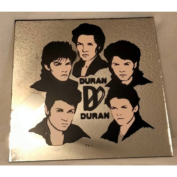 Duran Duran Vintage 1980's Fair Carnival Prize Mirror Glass Decor